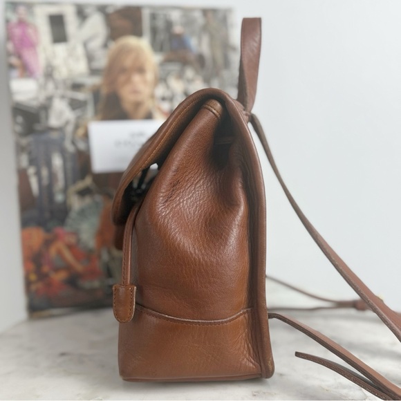 Vintage Coach British Tan Leather Backpack 9960 Purse Bag Daypack - Picture 5 of 13